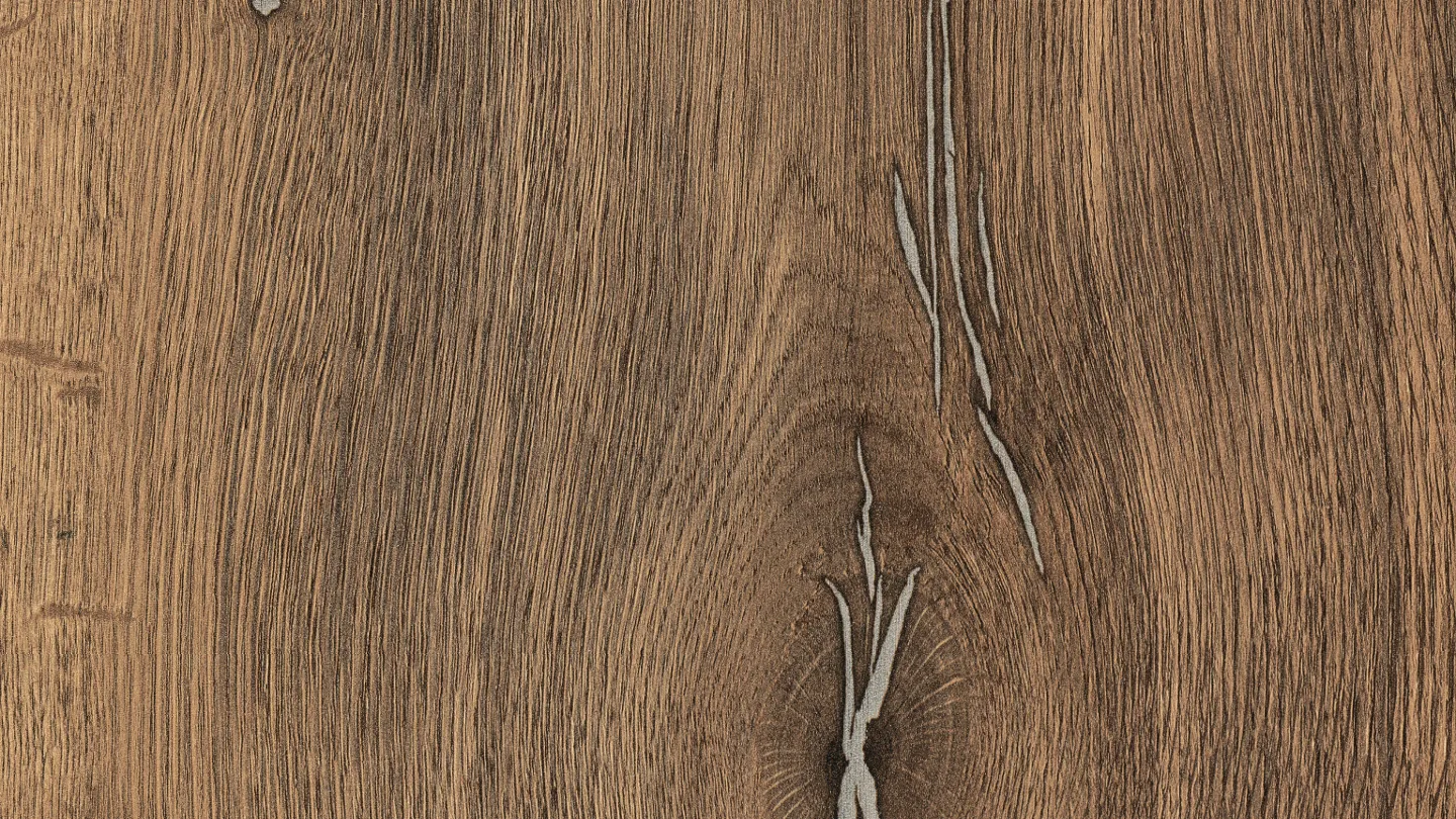 Natural rustic oak texture with deep dark cracks and grain variations.