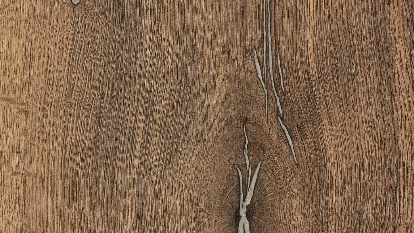 Natural rustic oak texture with deep dark cracks and grain variations.